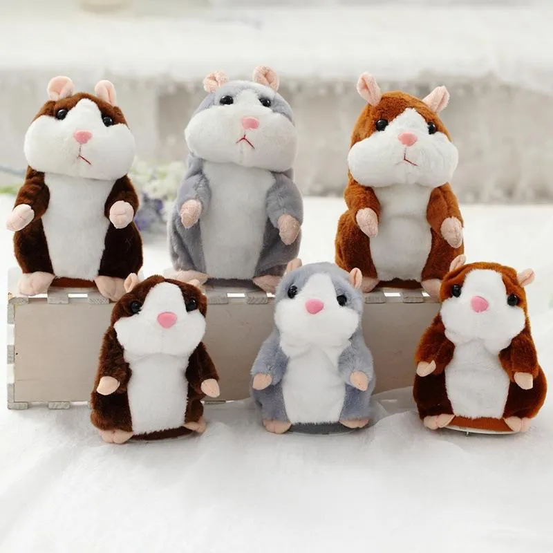 16cm Lovely Talking Hamster Speak Talk Sound Record Repeat Stuffed Plush Animal Kawaii Hamster Toys