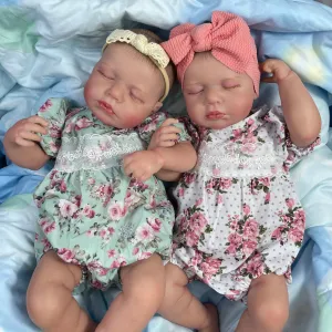 20-Inch Finished Reborn Baby Doll Twins - Isabella and Olivia