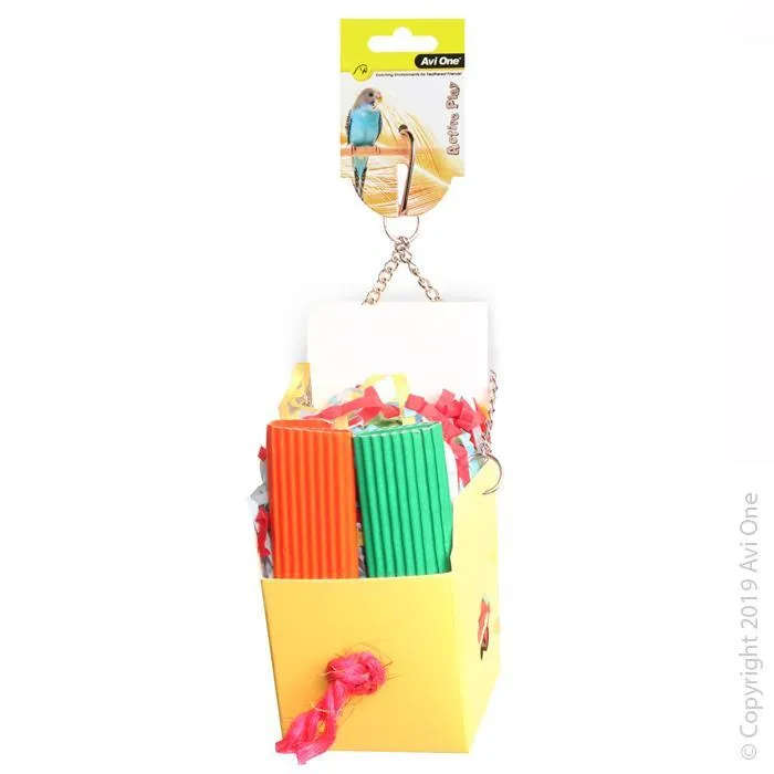 Avi One Bird Toy Box with Paper and Popsicles