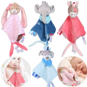 Baby Plush Stuffed Toys Cartoon Bear Bunny Soothe Appease Towel Appease Doll For Newborn Soft Comforting Towel Sleeping Toy Gift