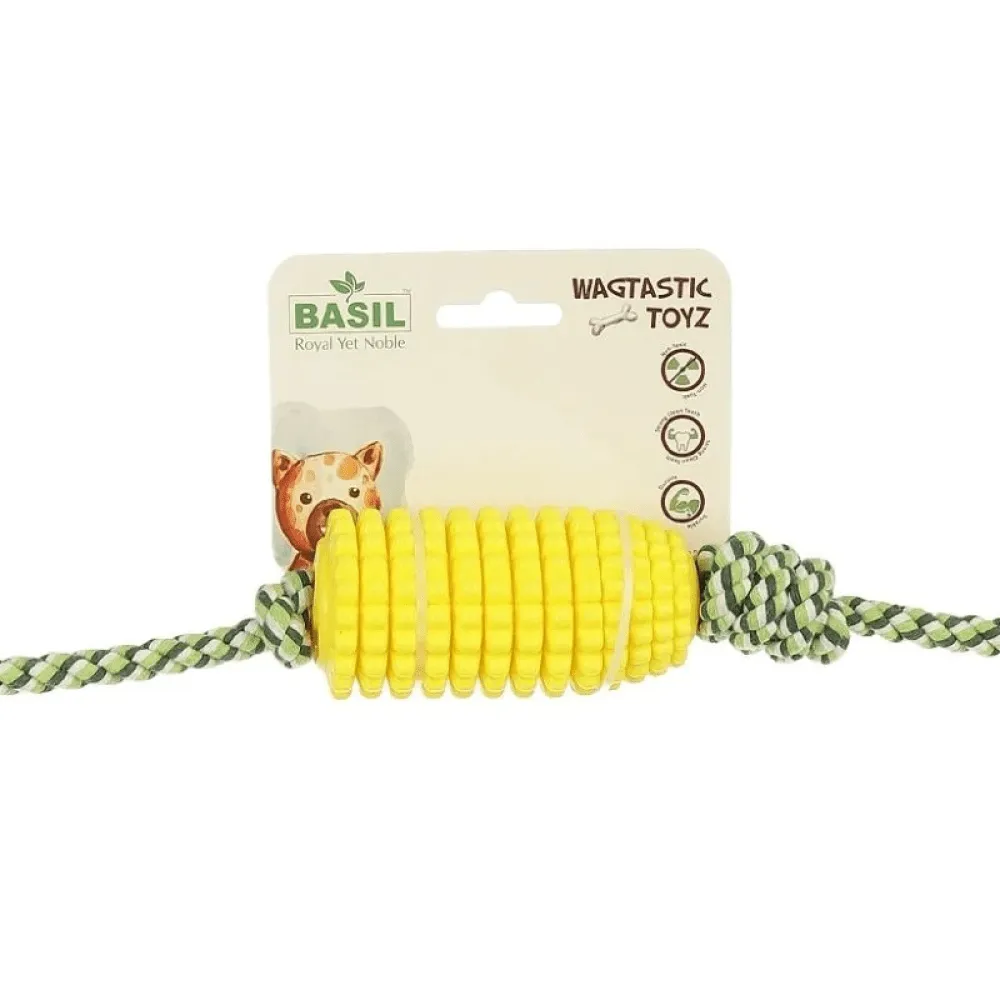 Basil Corn with Rope Toy for Dogs