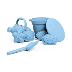 Bigjigs Toys Powder Blue Silicone Beach Toys (5 Piece) Bundle