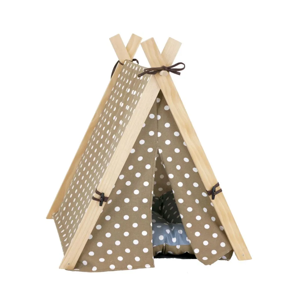 Camping Style Tent Sand&White