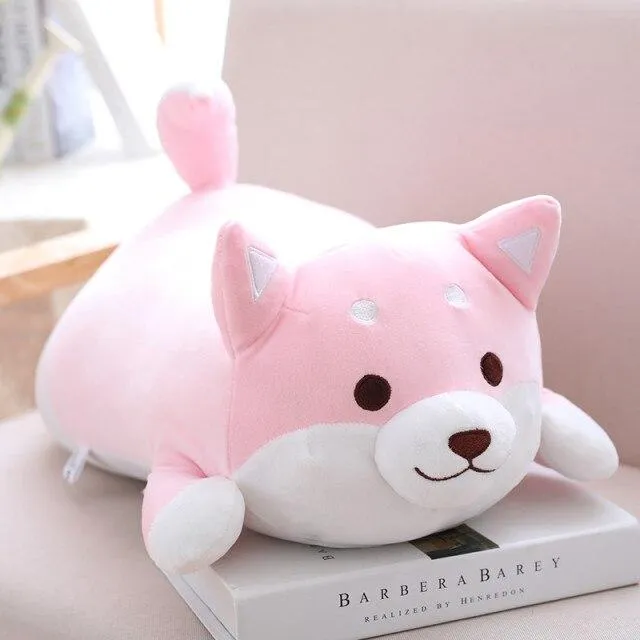 Cute Corgi Dog doll pillow Shiba Inu plush toy  holding sleeping doll Stuffed animal pillow gift for baby 35cm