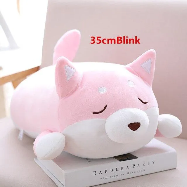 Cute Corgi Dog doll pillow Shiba Inu plush toy  holding sleeping doll Stuffed animal pillow gift for baby 35cm