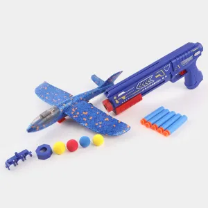 Ejection Aircraft Launcher Foam Plane- Blue