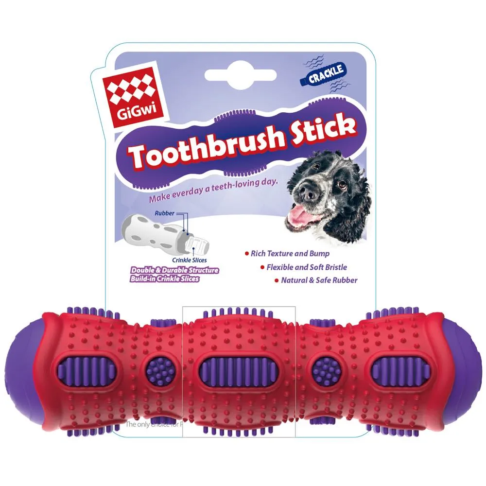 GiGwi Toothbrush Stick Rubber Dog Toy