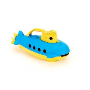 green toys submarine with yellow handle