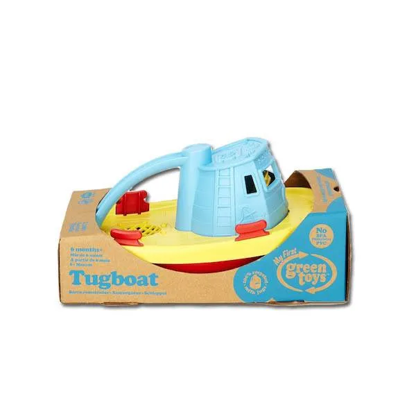 green toys tugboat blue handle