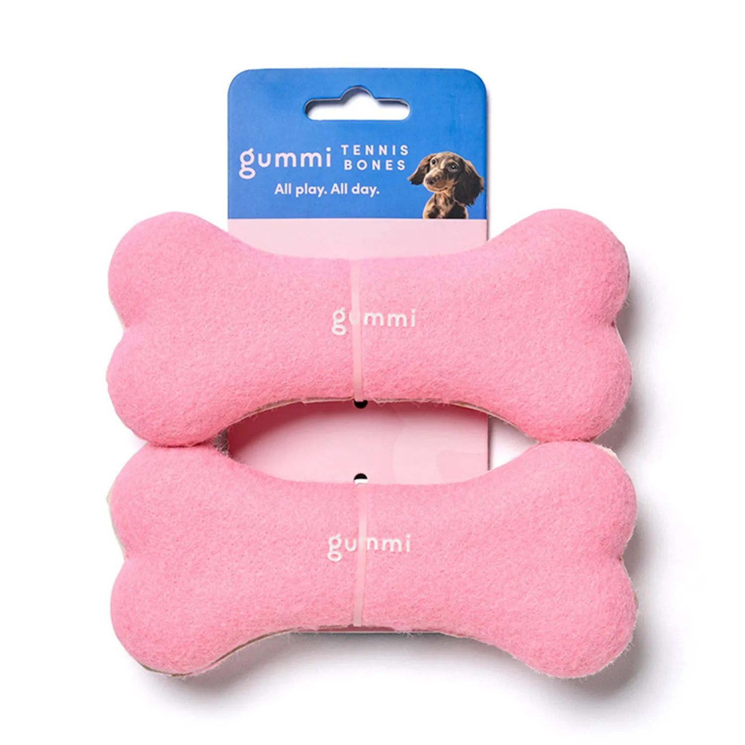 gummi Tennis Bone Dog Toy 2 Pack