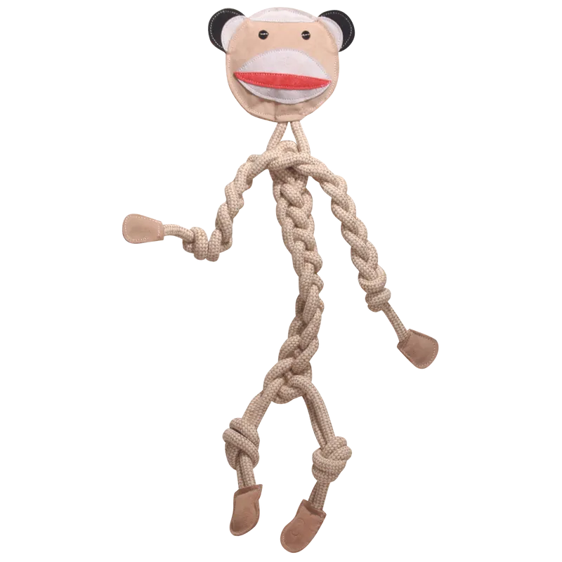 HuggleHounds Stuey Sock Monkey Rope Knottie®