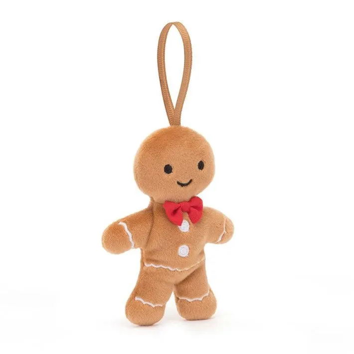 Jellycat JC FFH6GM Festive Folly Gingerbread Fred Ornament