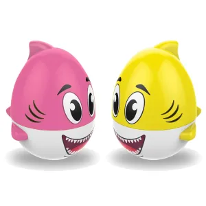 Kidzlane Shark Bath Toy for Babies and Toddlers | 2-Pack Pink and Yellow Bath Toy