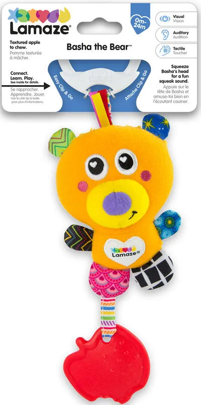 Lamaze Play And Grow Mini Basha The Bear Clip On Pram Toy