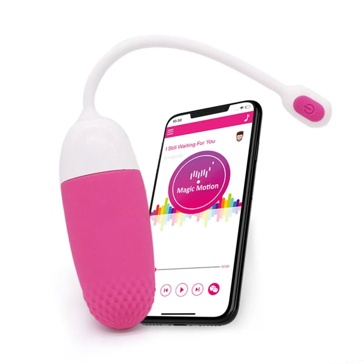 Magic Motion Vini App Controlled Egg Vibrator Pink White