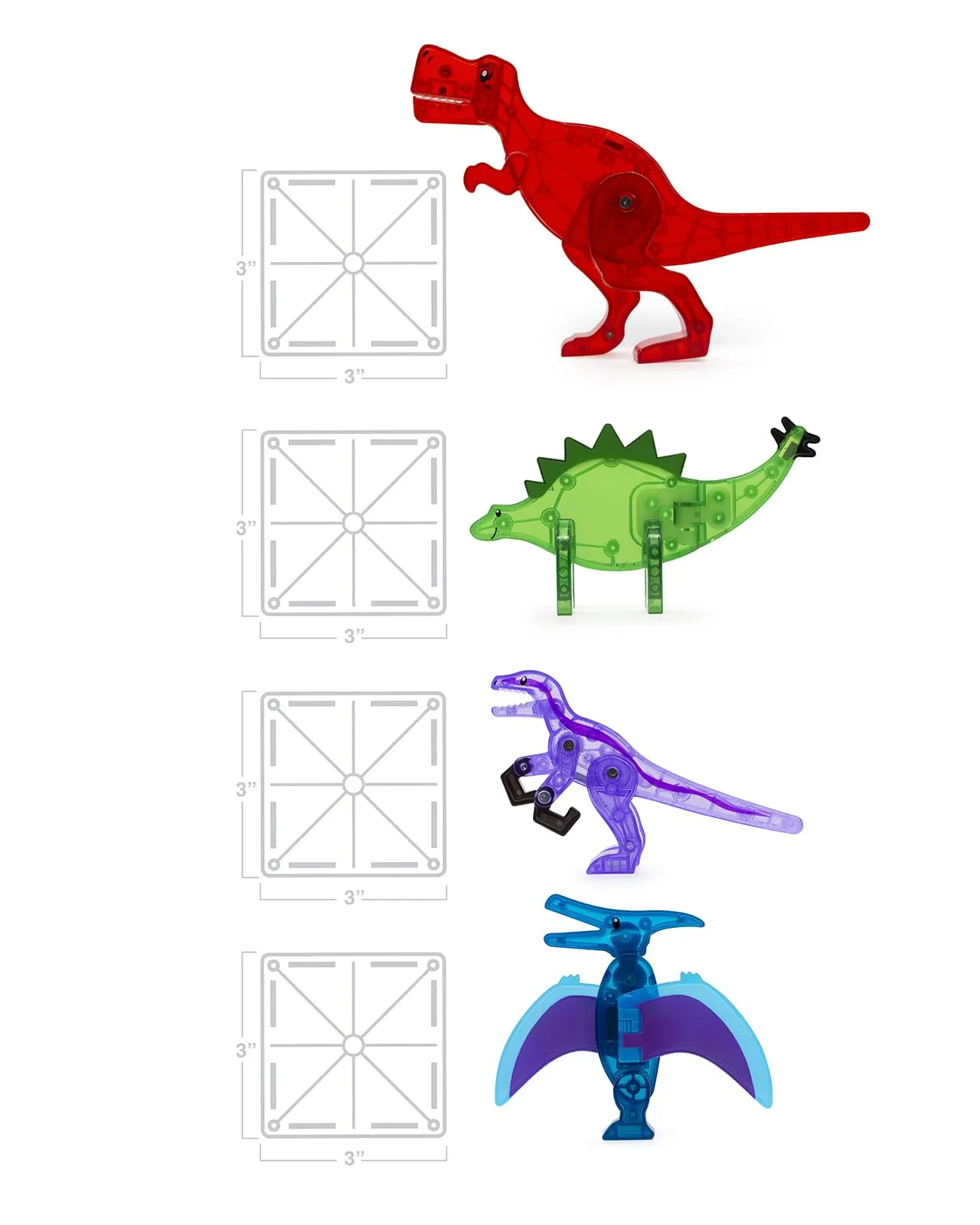 MAGNA-TILES Dino World 40-Piece Set