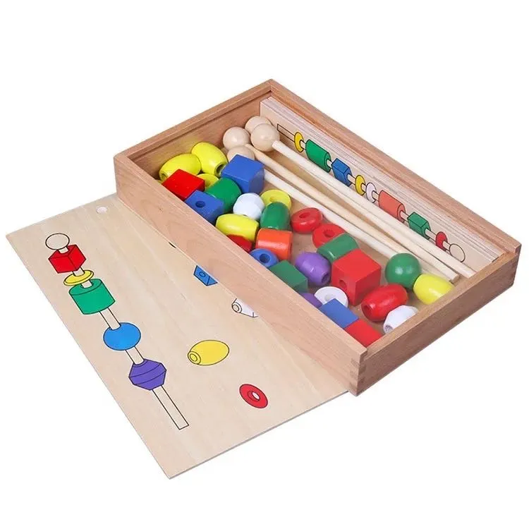 Montessori Wooden Beads Puzzle Box - Montessori Educational Toys