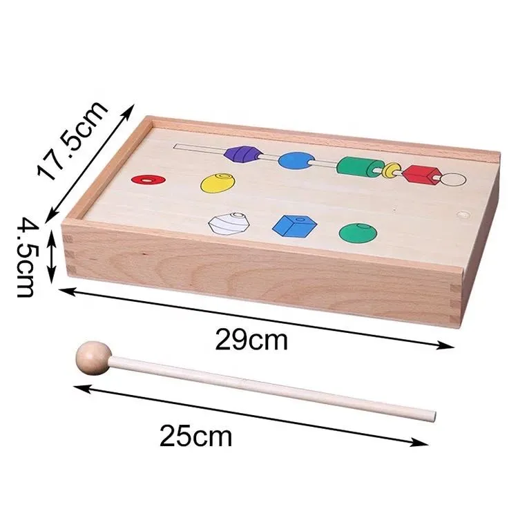 Montessori Wooden Beads Puzzle Box - Montessori Educational Toys