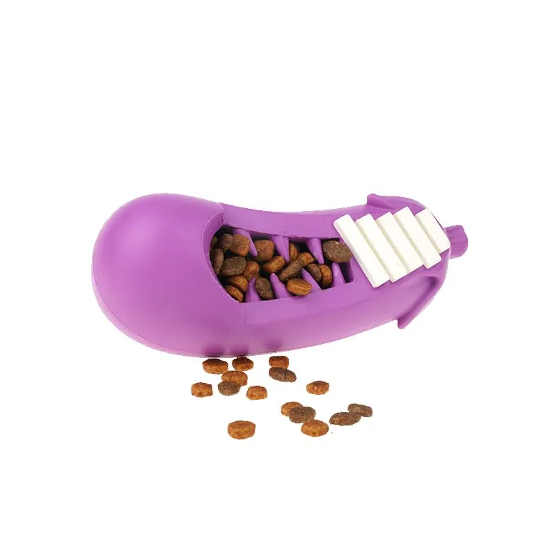 Petopia Tough Stuffed Eggplant Large Rubber Dog Toy