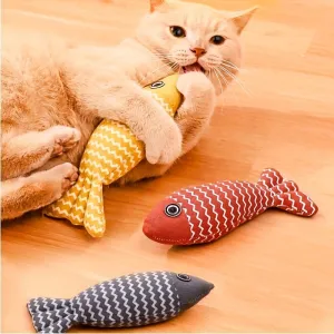 Realistic Interactive Cat Toy Durable Plush Pillow for Indoor  Outdoor Pet Fun