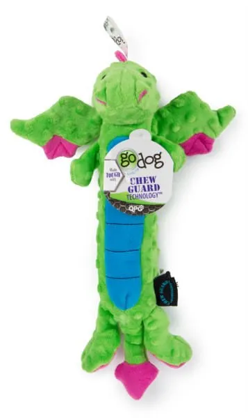 Skinny Green Dragon Dog Toy, Large