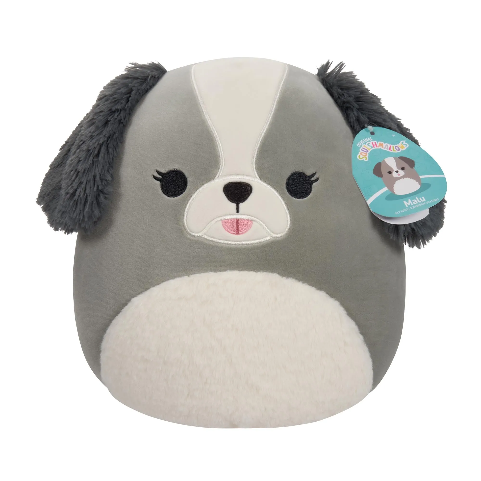 Squishmallows 12 Inch Plush S17   Malu Grey ShihTzu